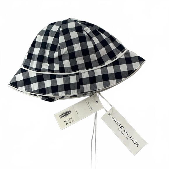 Janie and Jack Other - Janie and Jack Checkered Kids Hat in Navy Blue and White. 3-6 months